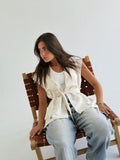 Linen Vest - Beige