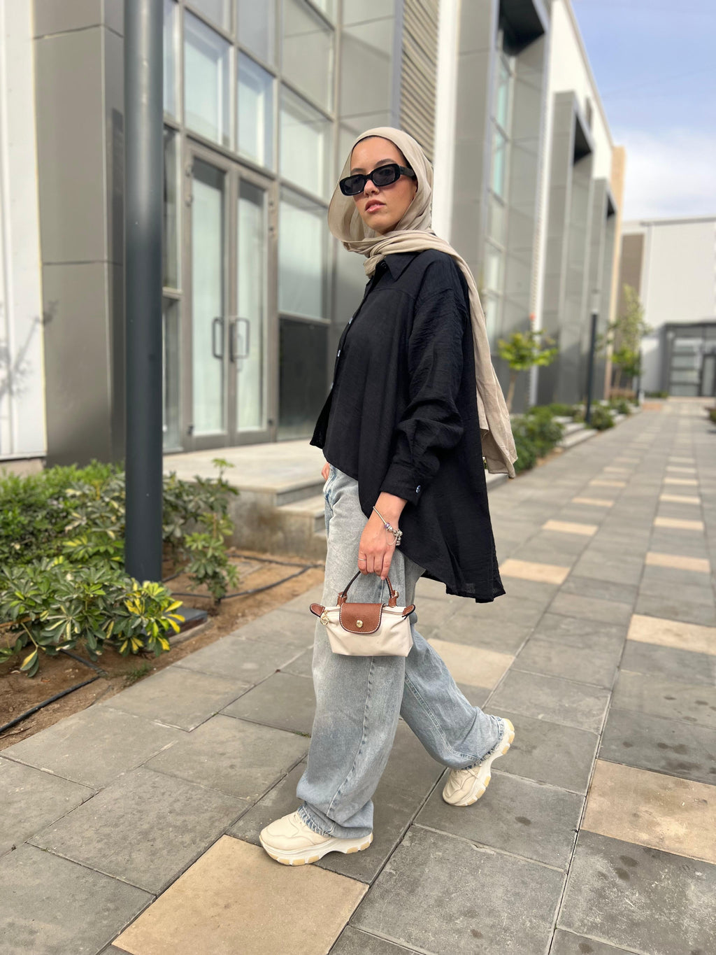 High-lo Linen Shirt