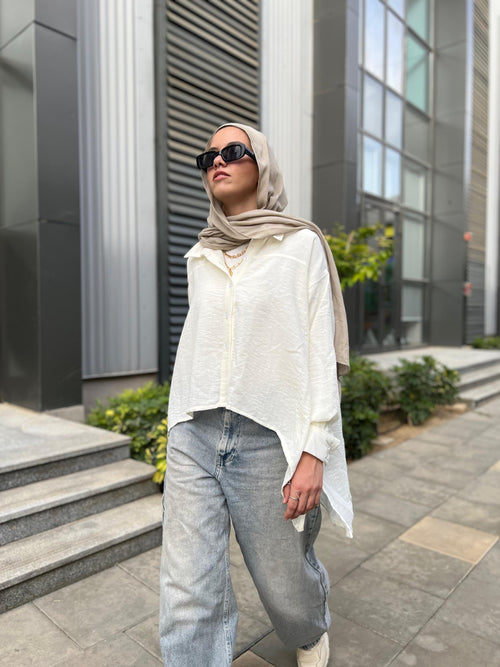 High-Lo Linen Shirt