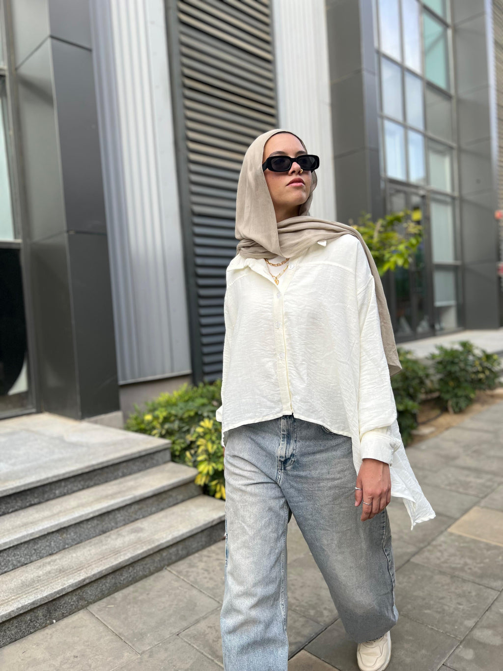High-Lo Linen Shirt