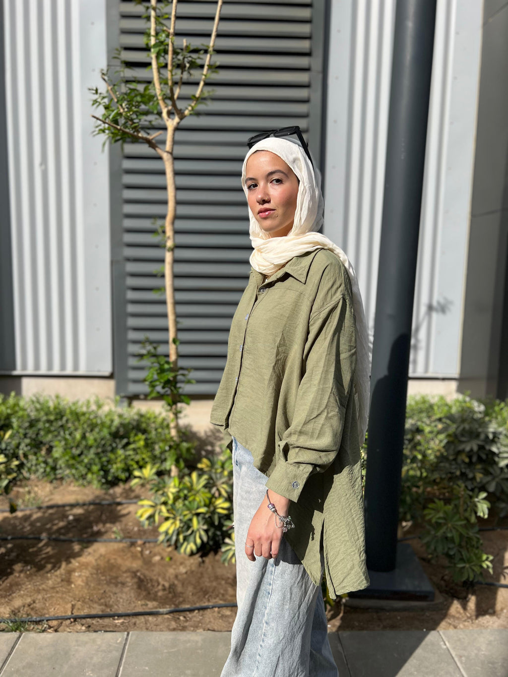 High-Lo Linen Shirt
