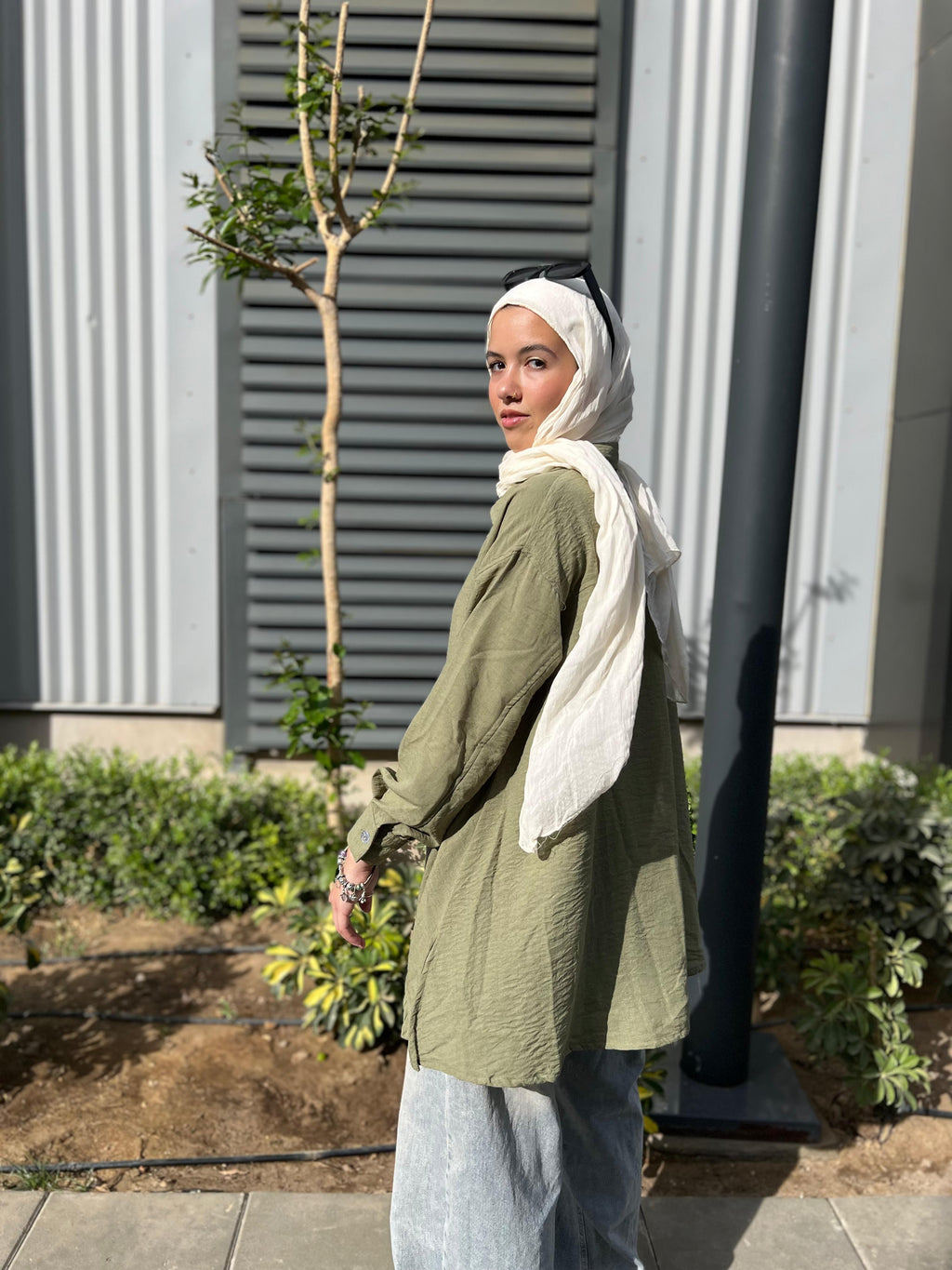 High-Lo Linen Shirt
